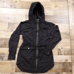 Columbia West Bluff Jacket Women’s Small Black Hooded Utility Outdoor